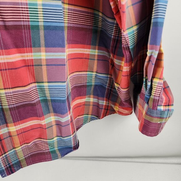 Ralph Lauren Shirt Mens 3XB Multicolor Flesh Pony Checked Button Down Collar - Picture 4 of 6